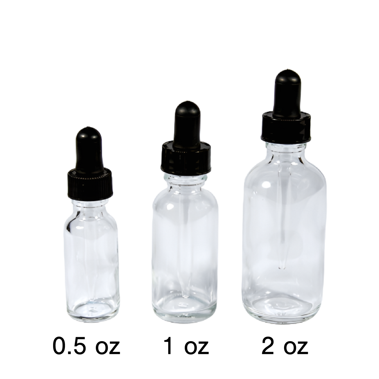 Clear Glass Dropper Bottles