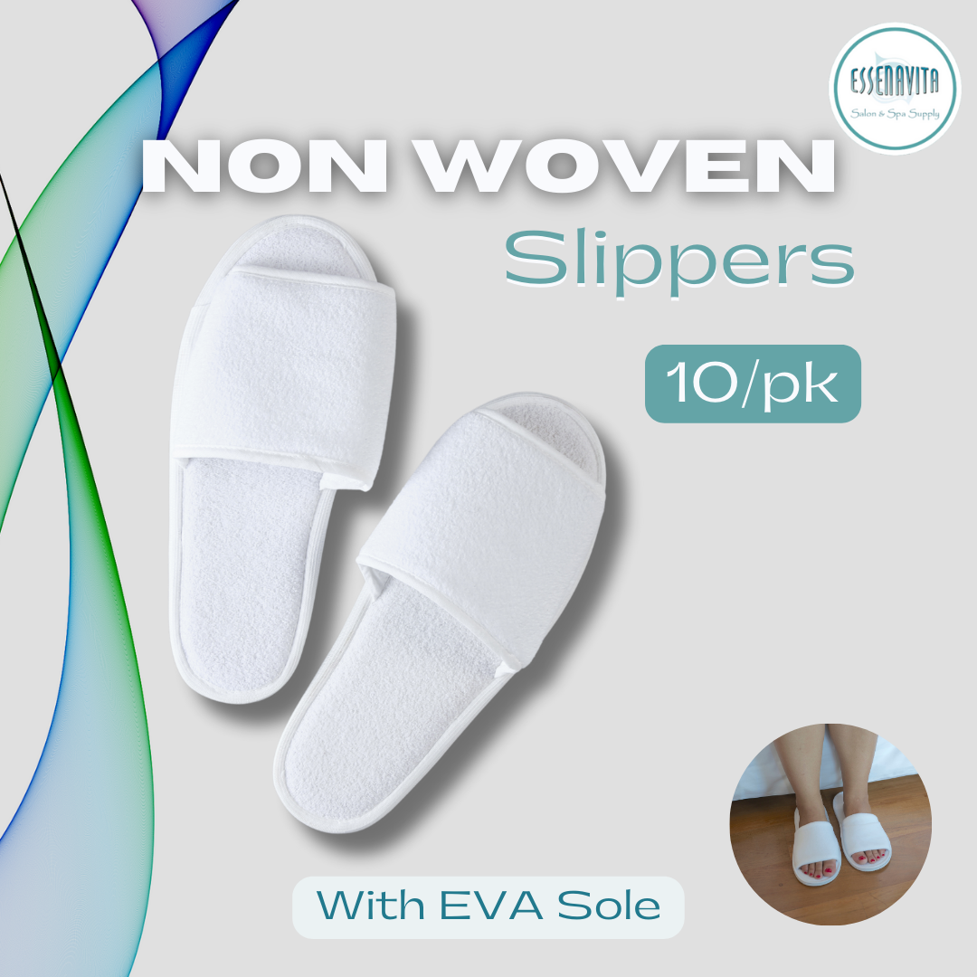 Disposable Spa Slippers Open Toe White | 10 pack