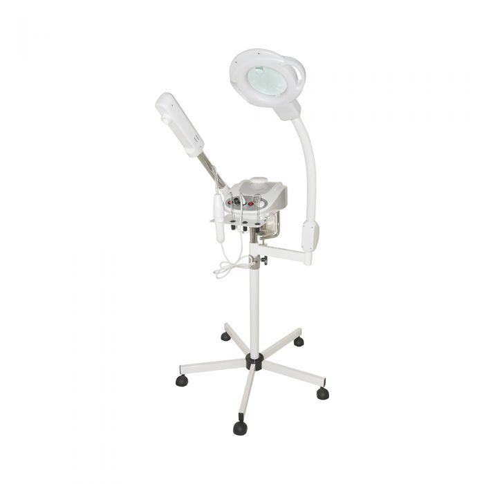 Aromatherapy ozone facial Steamer with 5 Diopter Magnifiying Lamp and High Frequency facial combination machine