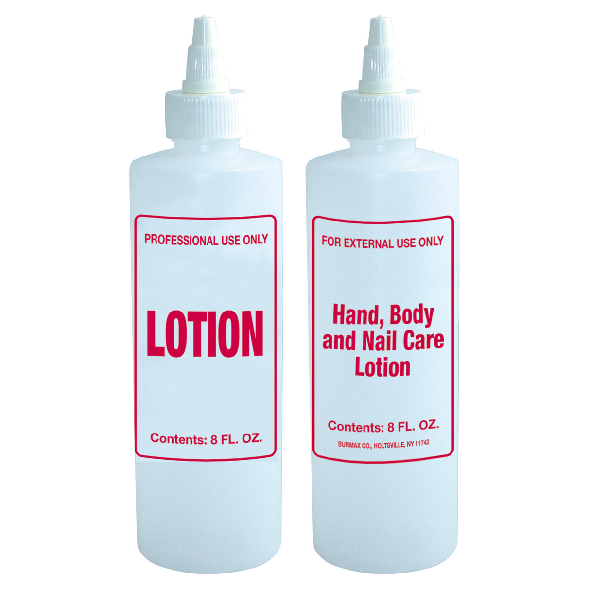 LOTION LABELED BOTTLES 8oz-16oz