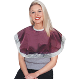 NYLON LACE BURGUNDY MAKE-UP CAPE