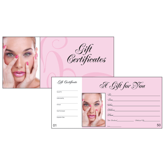 GIFT CERTIFICATE BOOKLET 50 Count