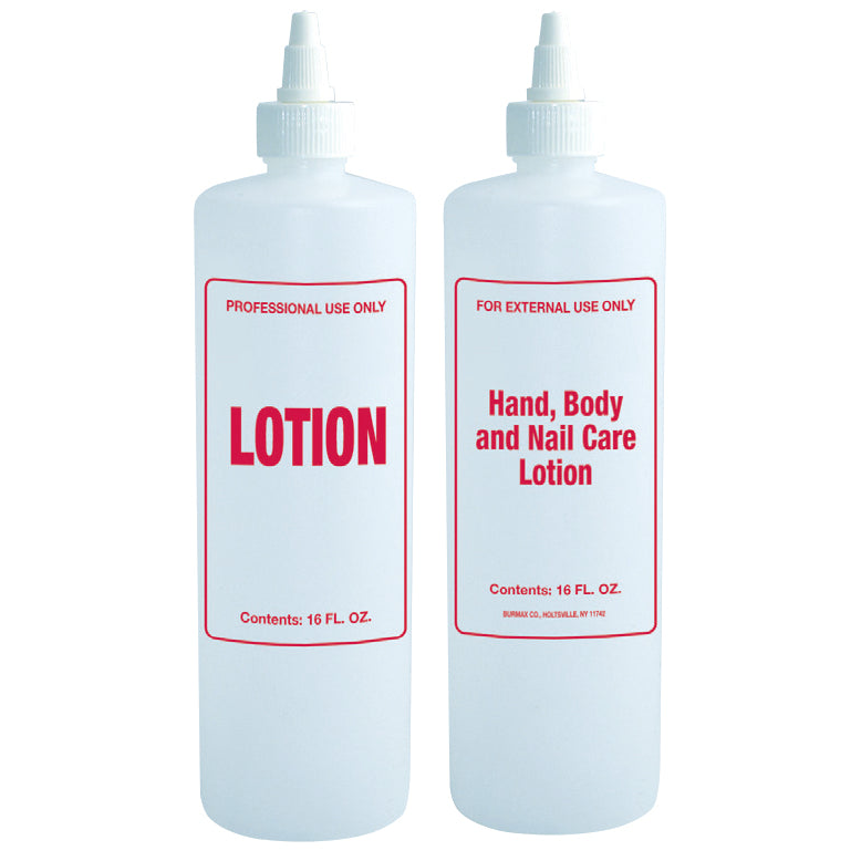 LOTION LABELED BOTTLES 8oz-16oz