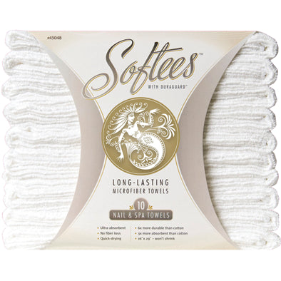 SOFTEES  LONG LASTING MICROFIBER TOWELS 10 PACK