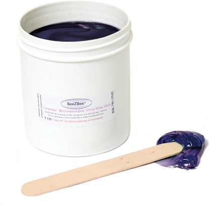 LAVENDER LIQUID SOFT STRIP WAX 16 OZ MICROWAVEABLE PLASTIC JAR